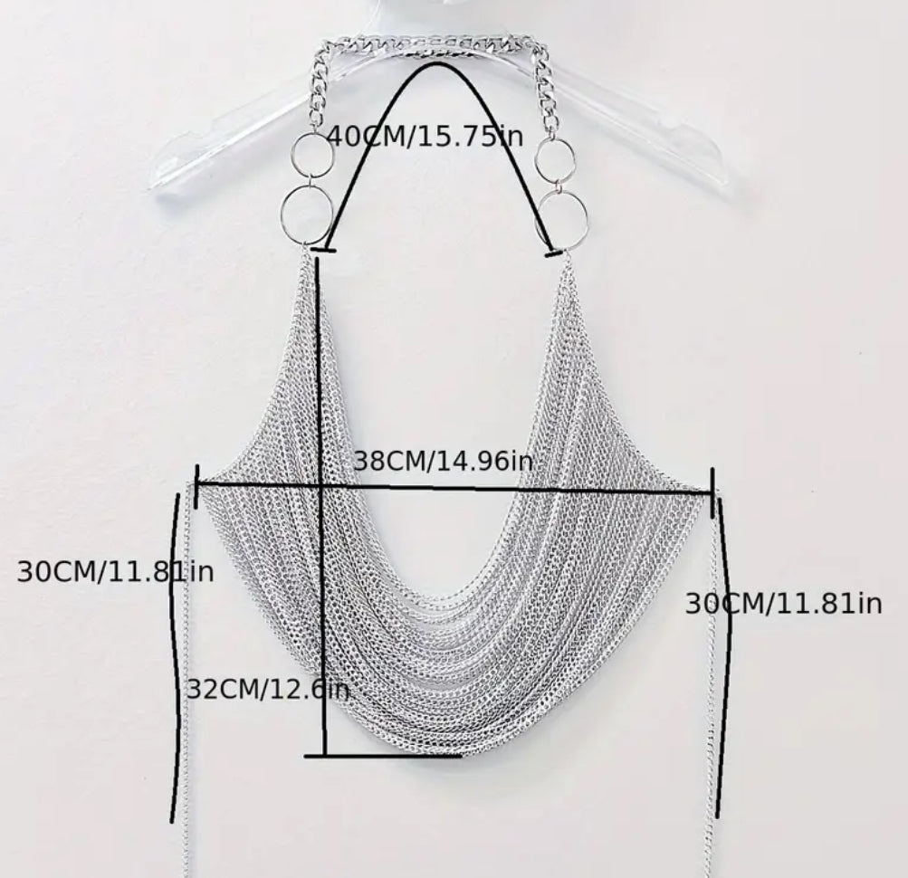 Silver Body Chain is
