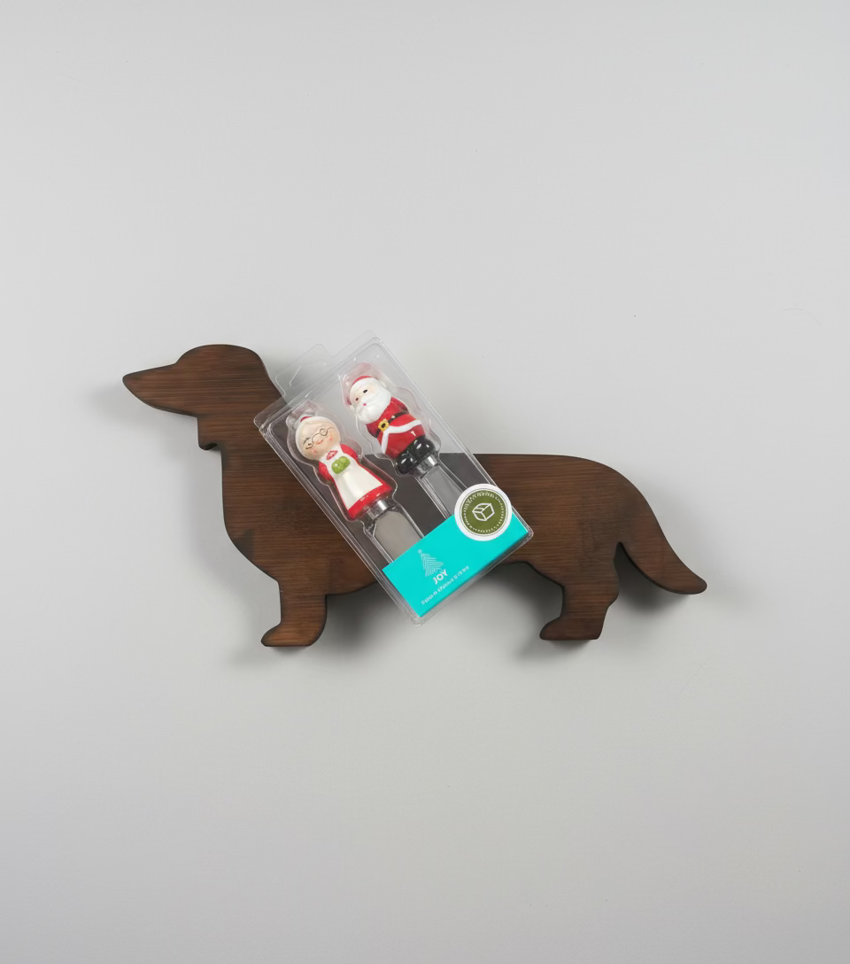Dachshund Cheese Board and Knives