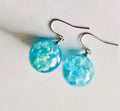 Cloudy Sky Glass Ball Earrings