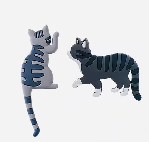 Magnetic Grey Cat Hook