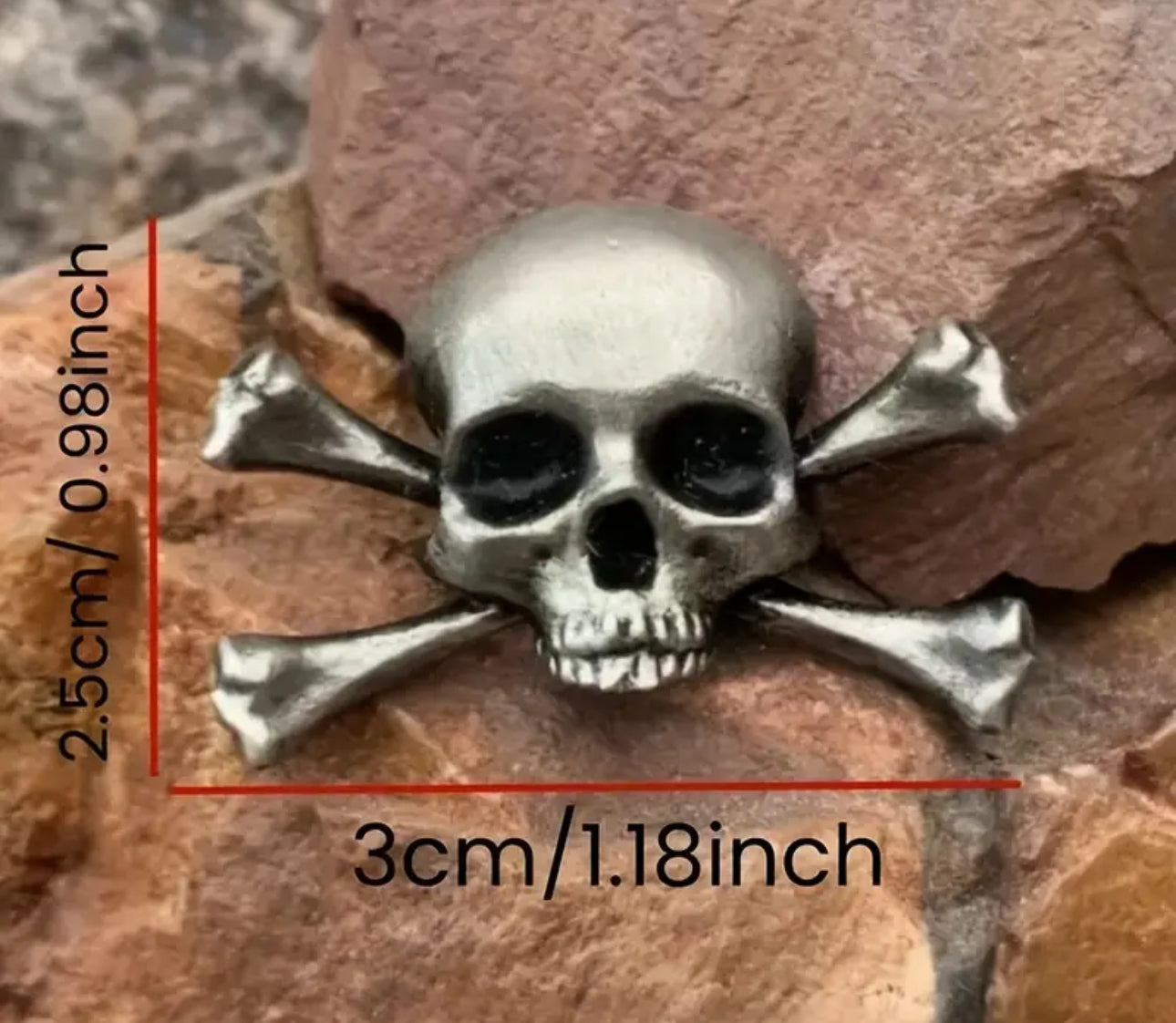 Skull and Cross-Bones Brooch Pin