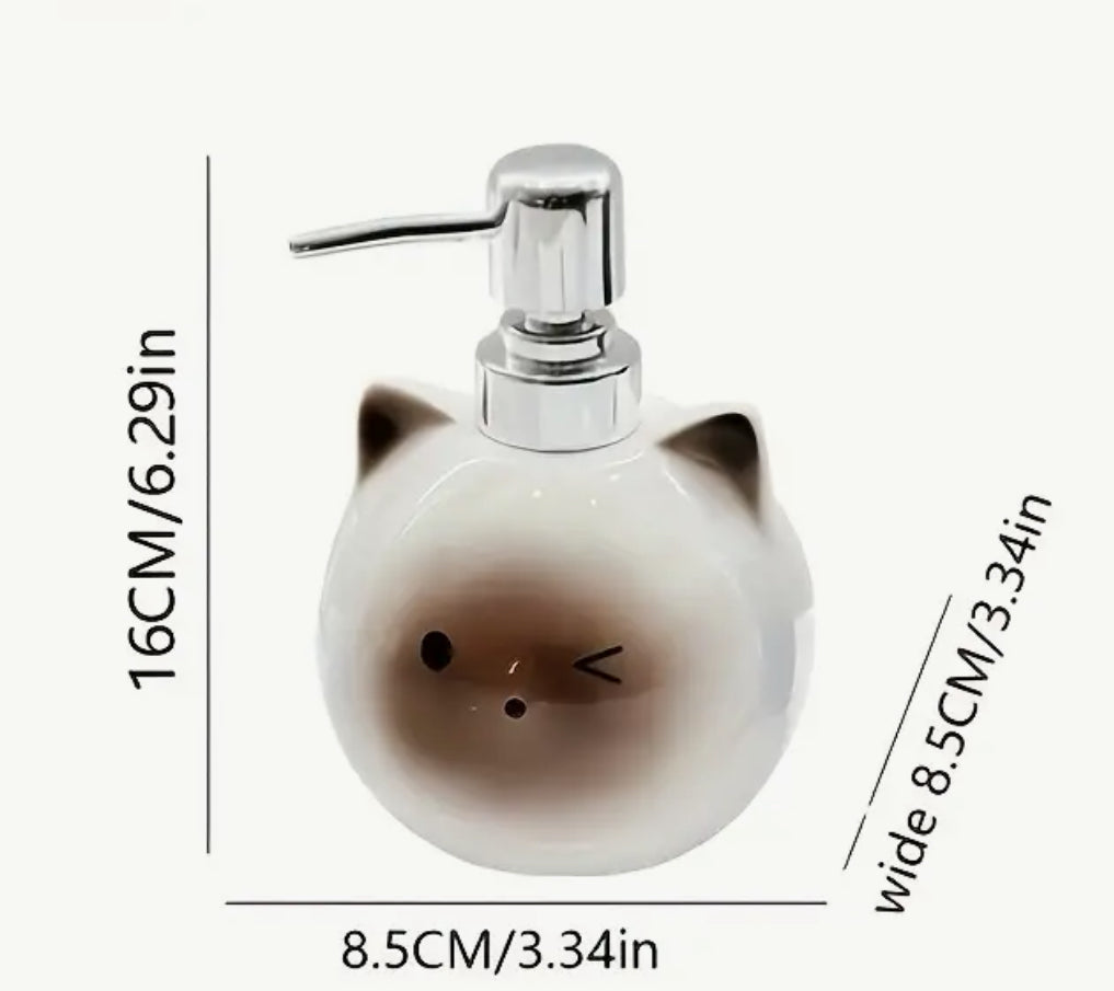 Distributeur de savon pour chat blanc