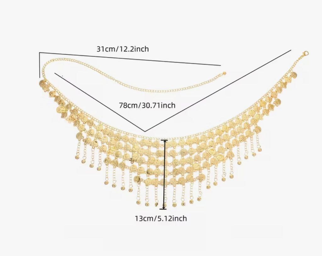 Gold Coin Bohemian Chain Belt