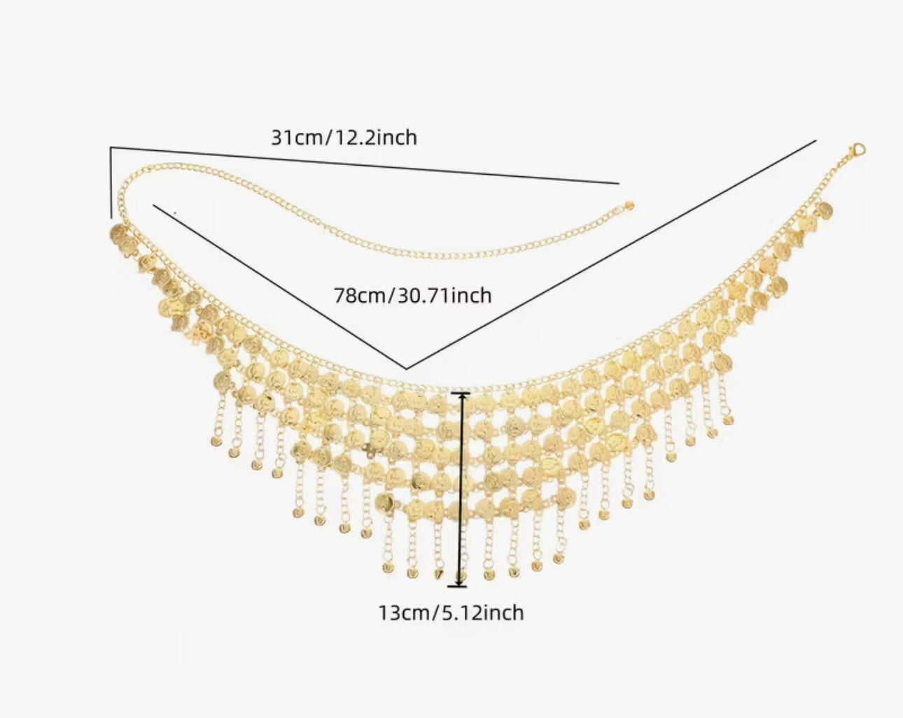 Gold Coin Bohemian Chain Belt