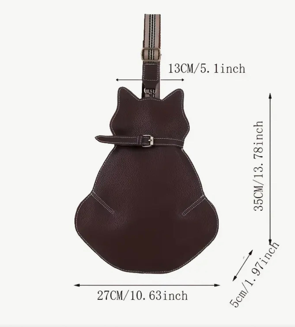Fat Black Cat Shoulder Bag