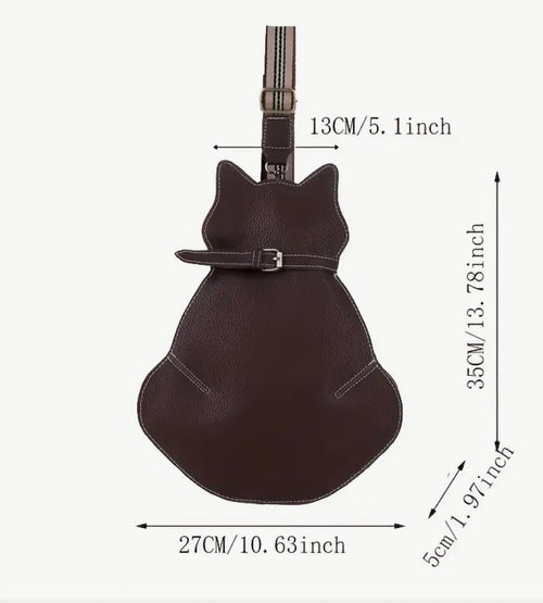 Fat Grey Cat Shoulder Bag