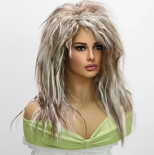 Blonde 80s wig 56cm