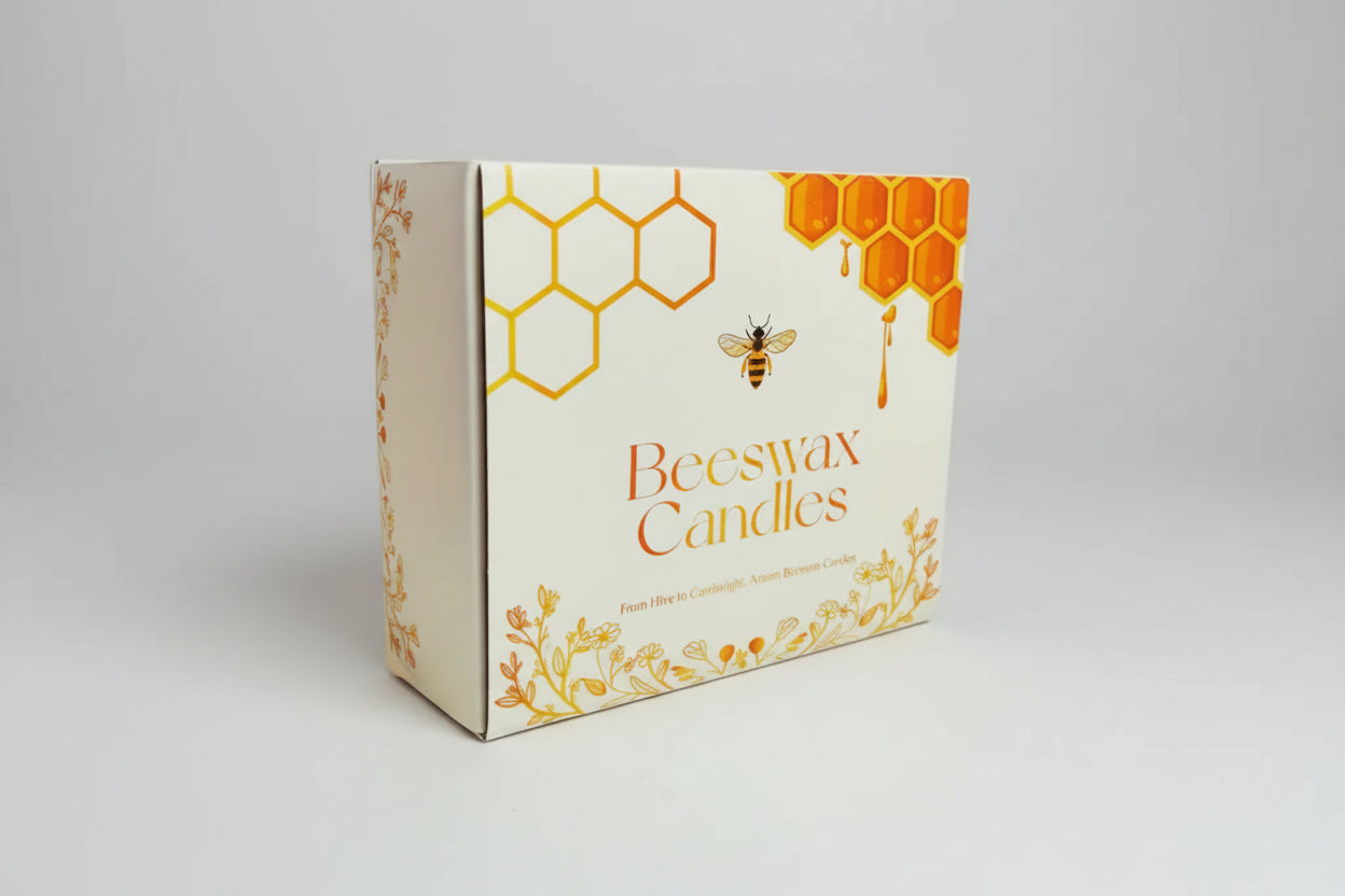 Natural Lavender-Scented Beeswax Candles (Set of 2)