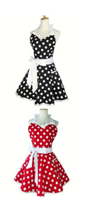 Polka Dot Apron Dress ( Red or black)