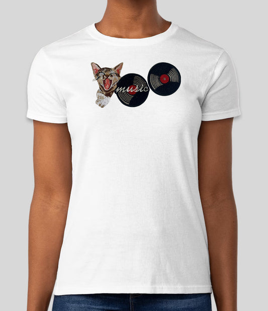 ‘Meow-sic’ Unisex Cotton T-Shirt