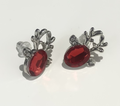 Red Crystal Reindeer Earrings