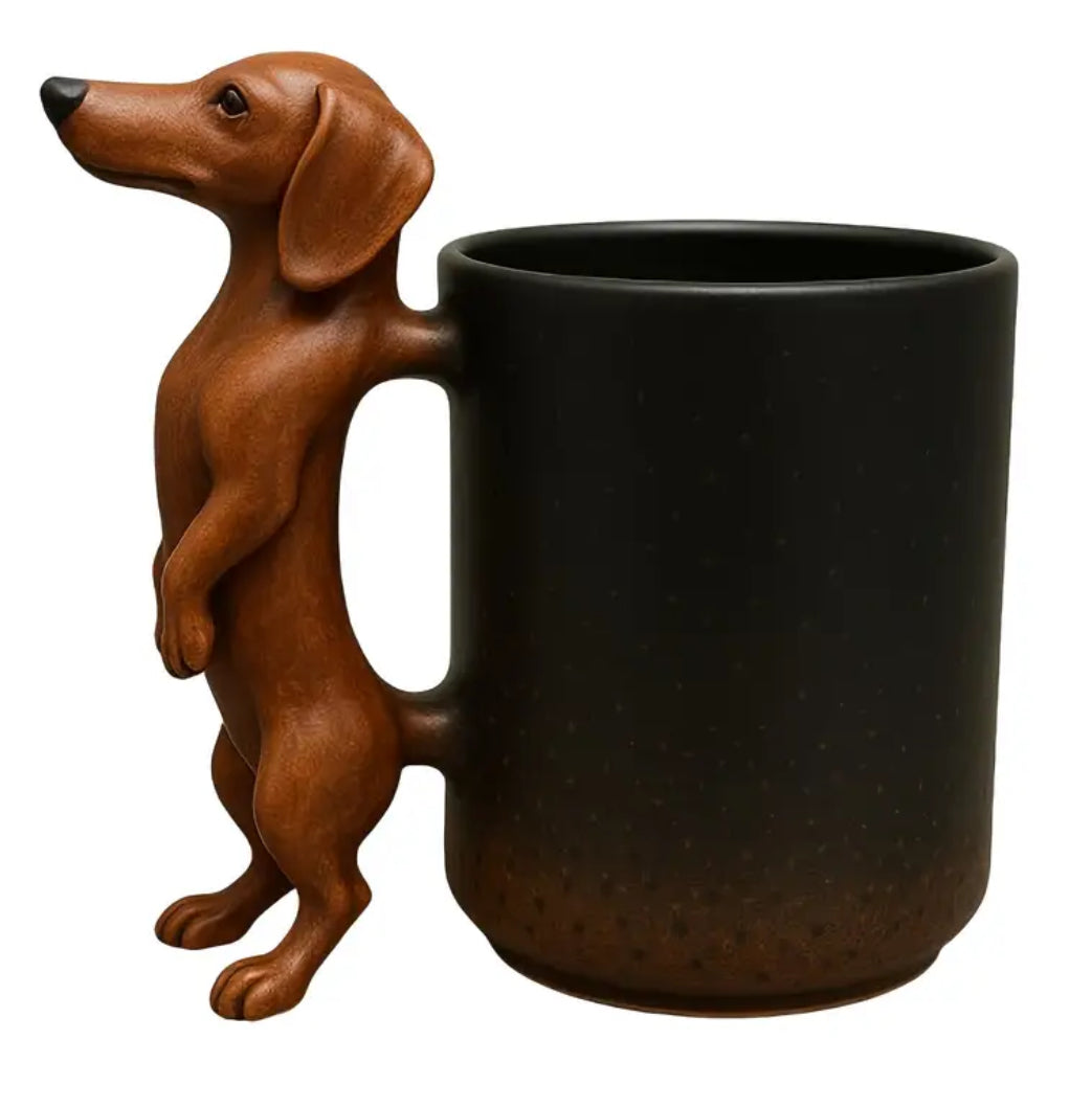 Tasse en céramique Teckel debout