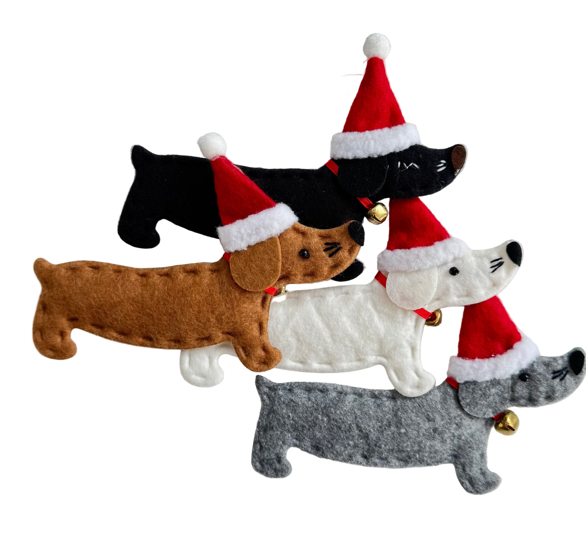 Handmade Felt Dachshund Tree Ornament