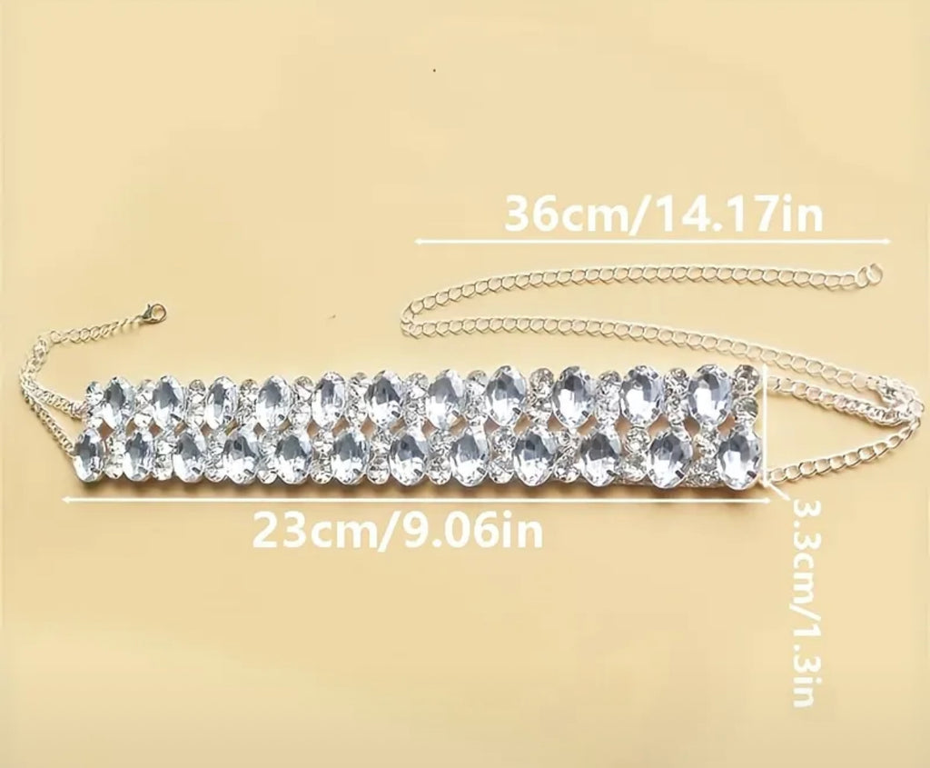 Chunky Zirconia necklace choker