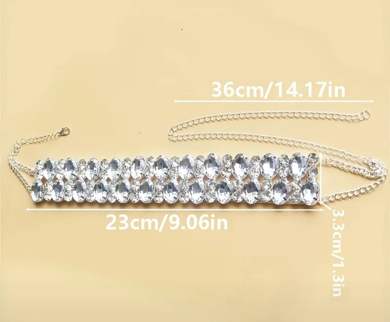 Chunky Zirconia necklace choker