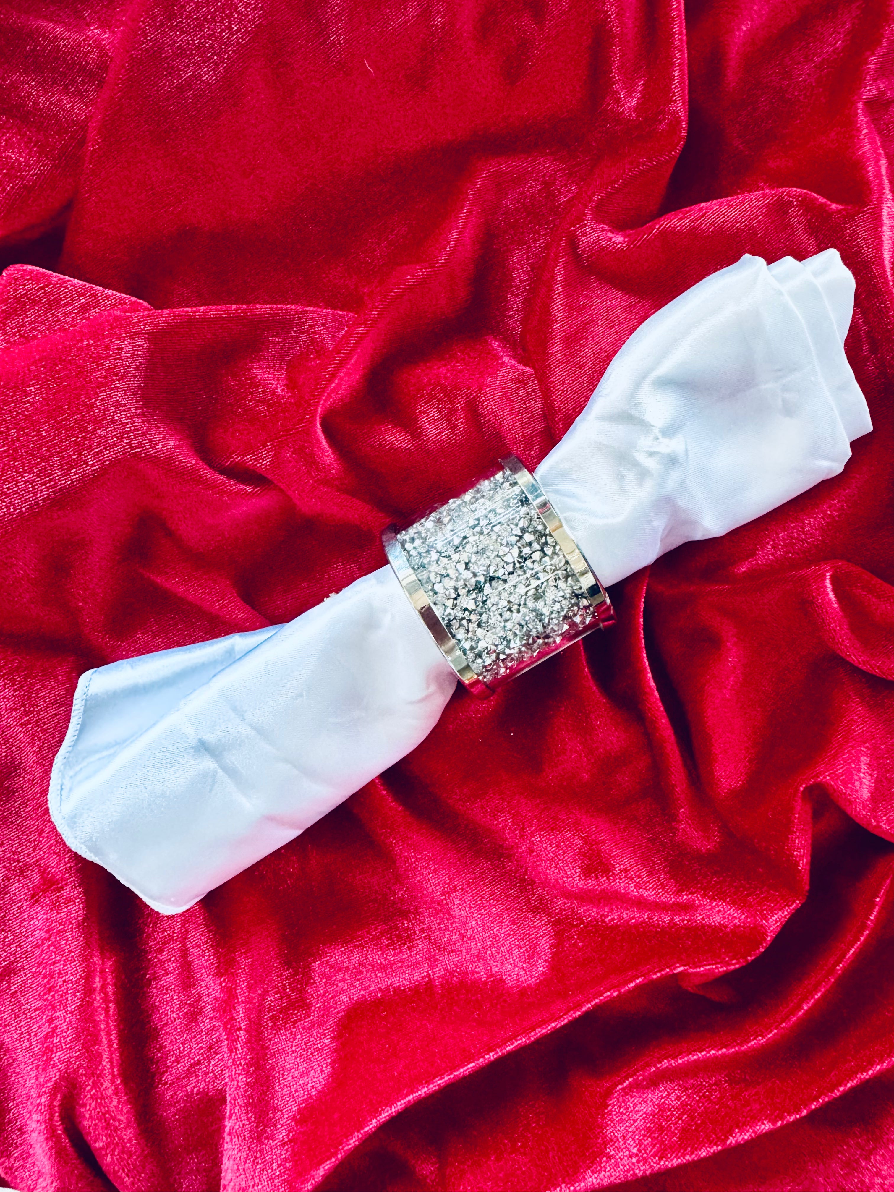 Diamonte Silver Napkin Holder