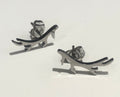 Christmas Earrings - Silver Antlers