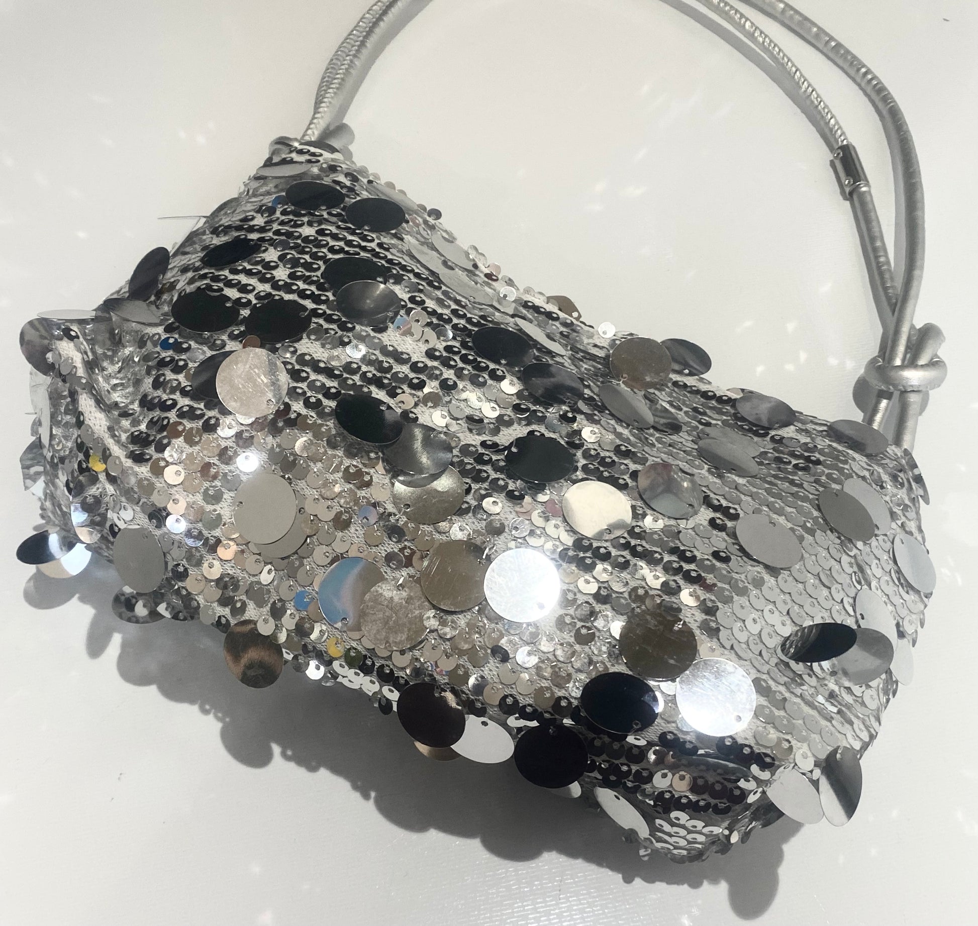 Silver Sequin Handbag