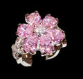Pink Zirconia Flower Ring