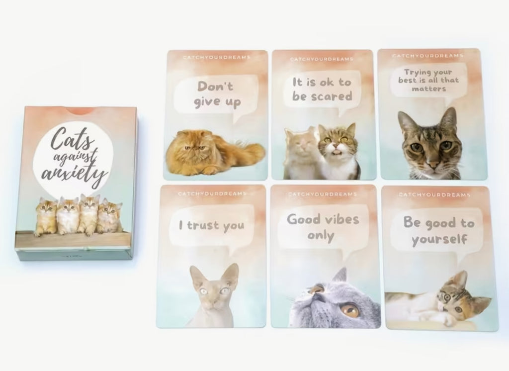 Cats Against Anxiety cards