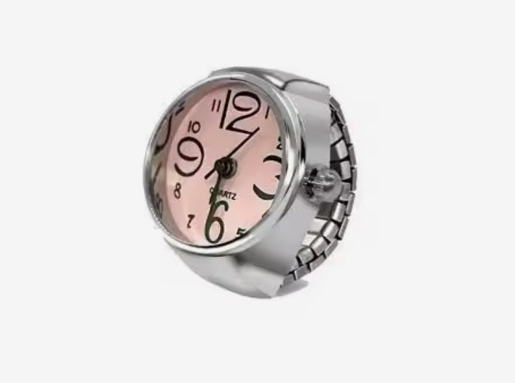 Pink Quartz Watch Ring