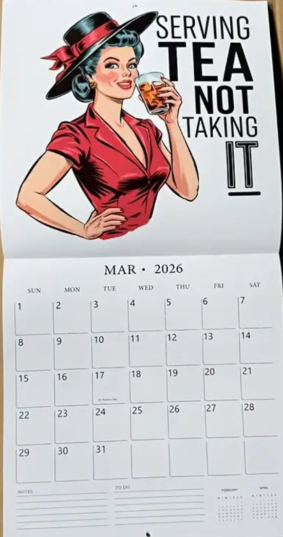 2026 Sarcastic Housewife Calendar