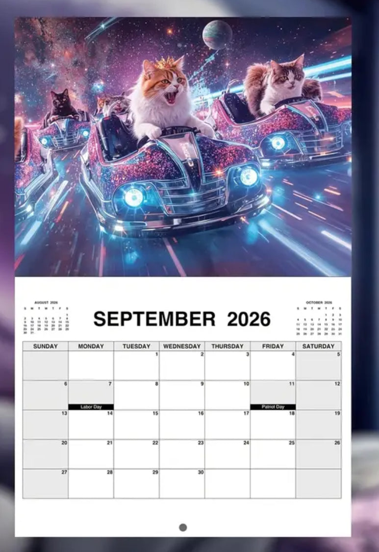 2026 Space Cats Calendar