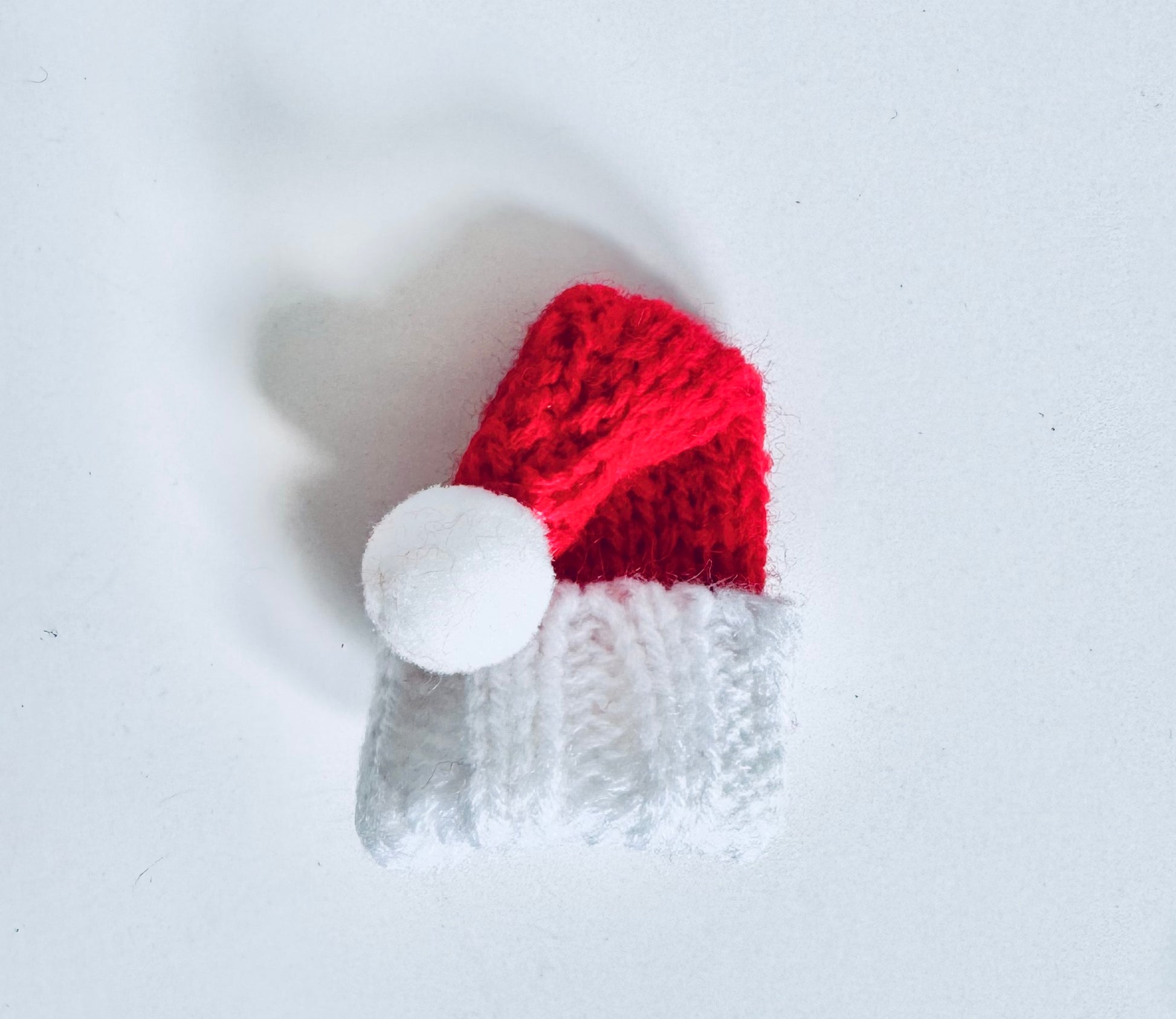Handmade Knitted Santa Hat Brooch