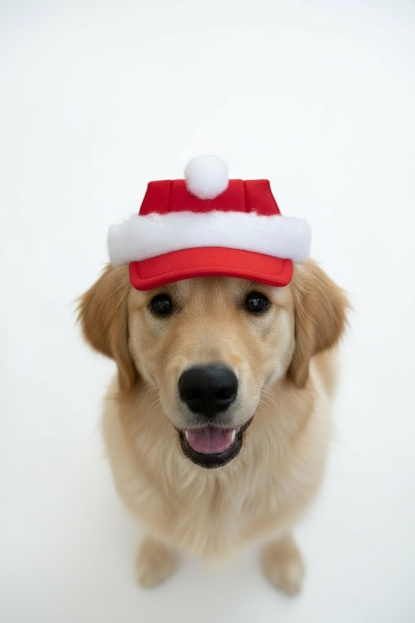 Pet Santa Cap(Removable Xmas Trims)