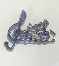 Diamonte Musical Notes Brooch