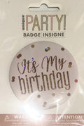 Pink It’s my Birthday Badge