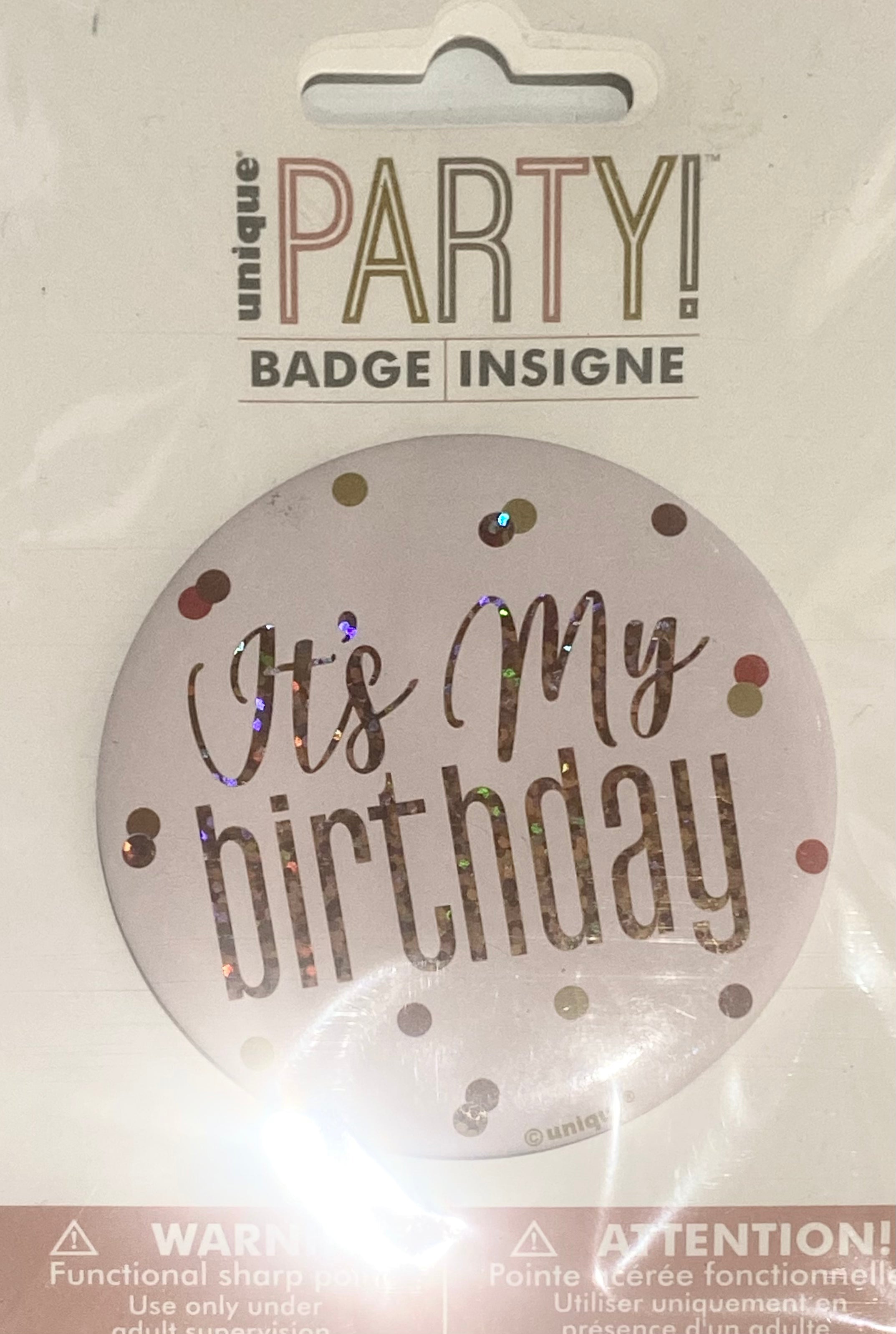 Pink It’s my Birthday Badge