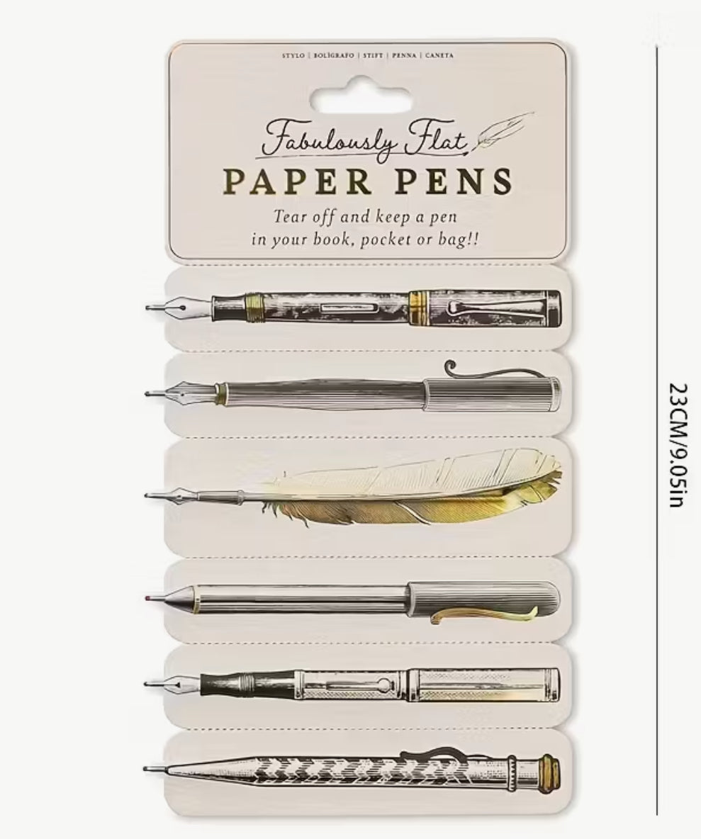 Stylos à bille marque-page (lot de 6)