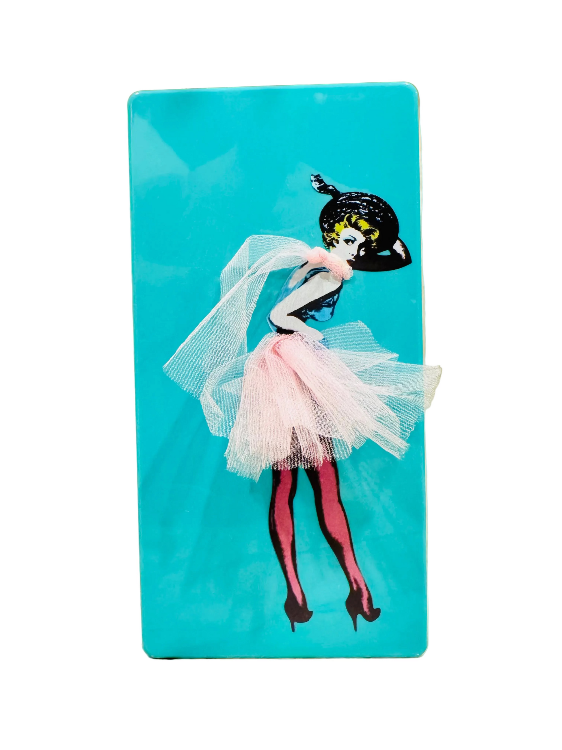 Pink Skirt Tissue Box