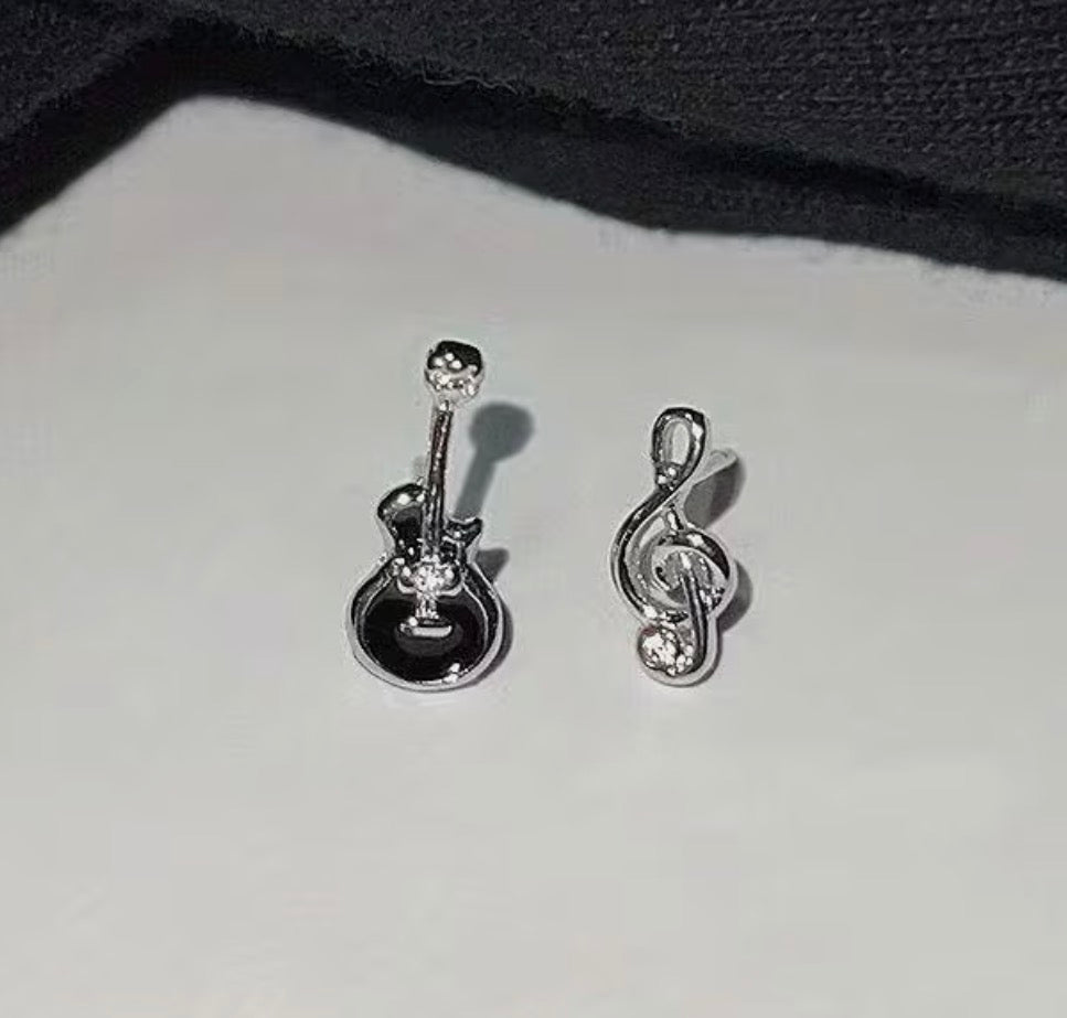 Asymmetrical Guitar Earrings