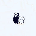 Black and White Cats Pin