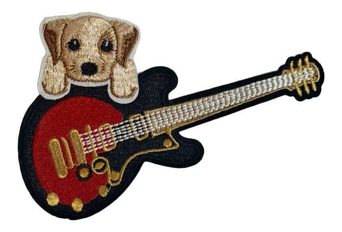 T-shirt en coton « Chien et guitare »