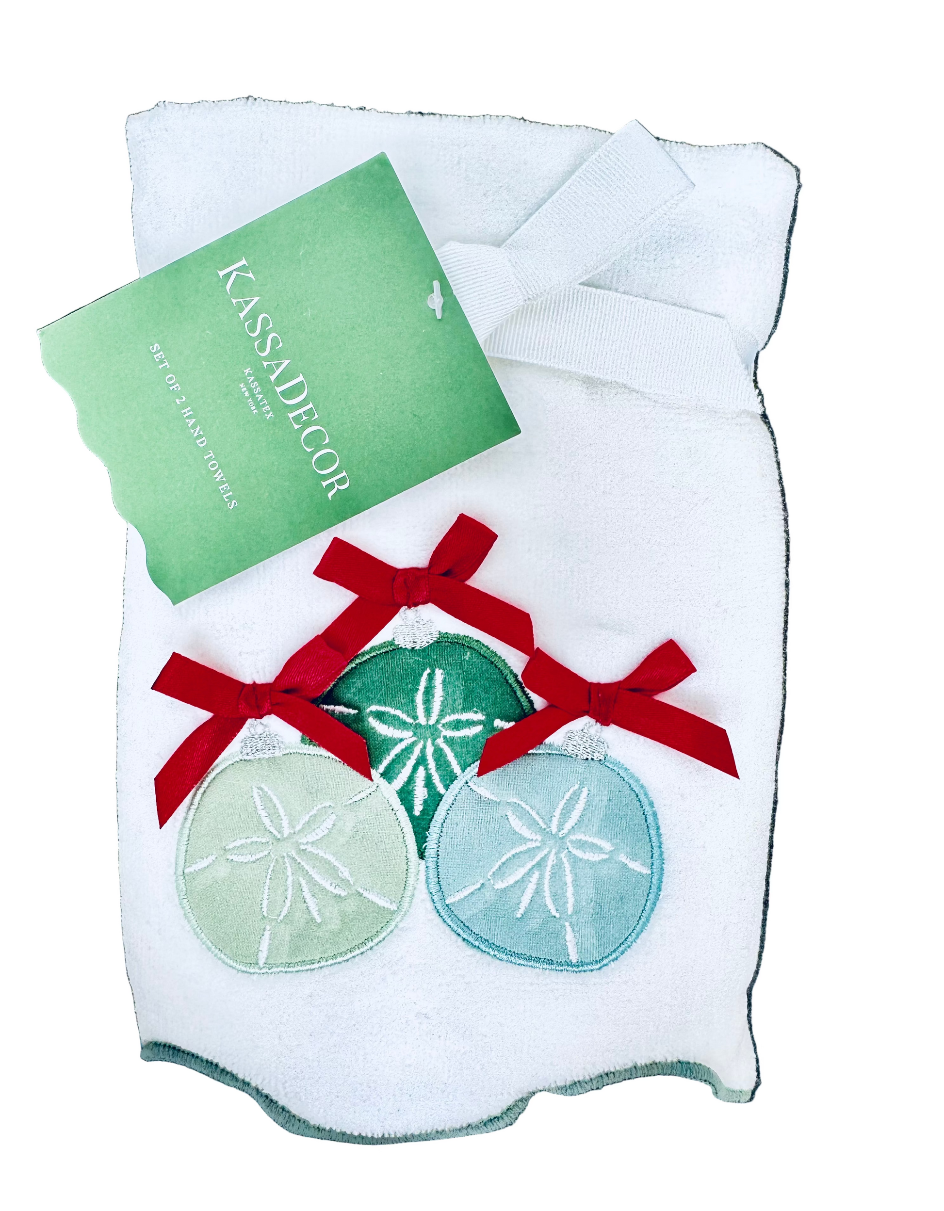 Christmas bubble hand towels set of two