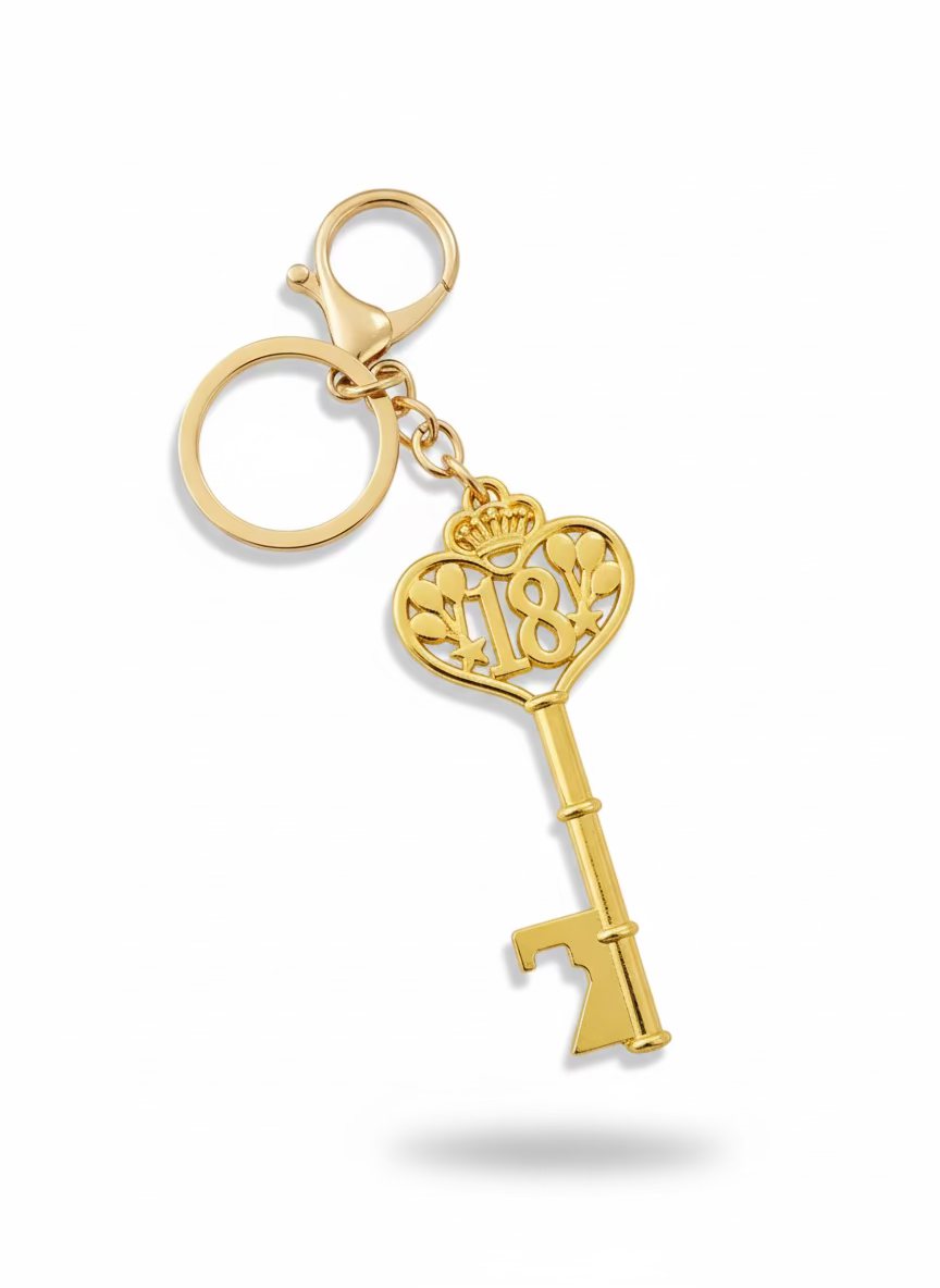 21st Birthday Key Keychain