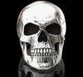 Bague tête de mort en acier inoxydable (argent)