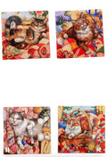 Cat Ceramic Coasters - Set of 4