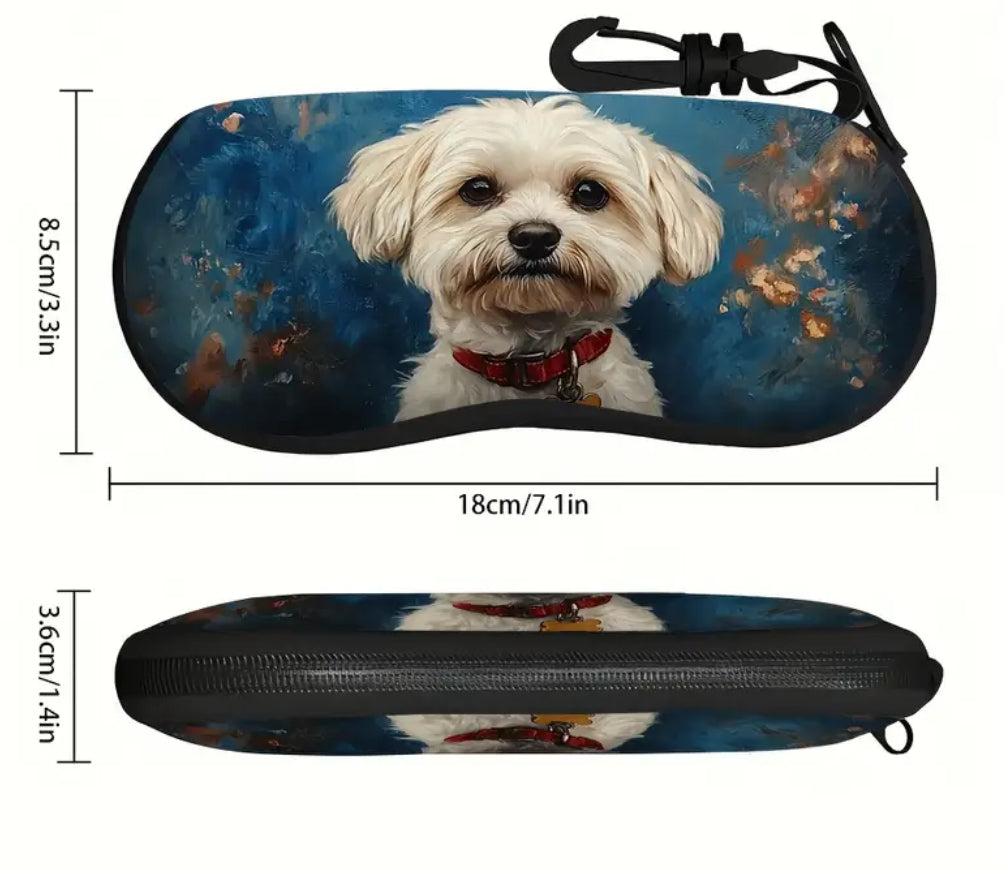 Maltese Fabric Glasses Case