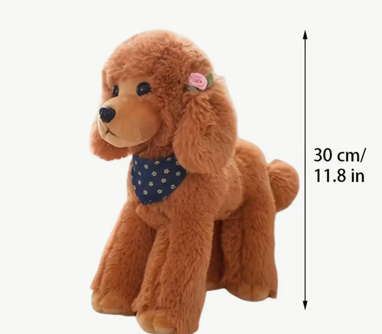 Peluche caniche marron