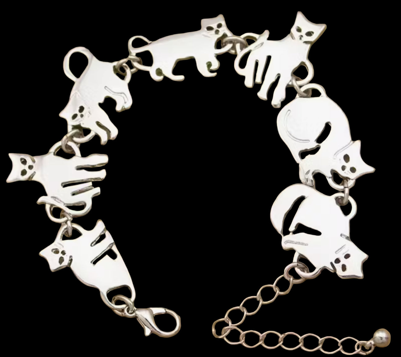 Silver Cat Bracelet
