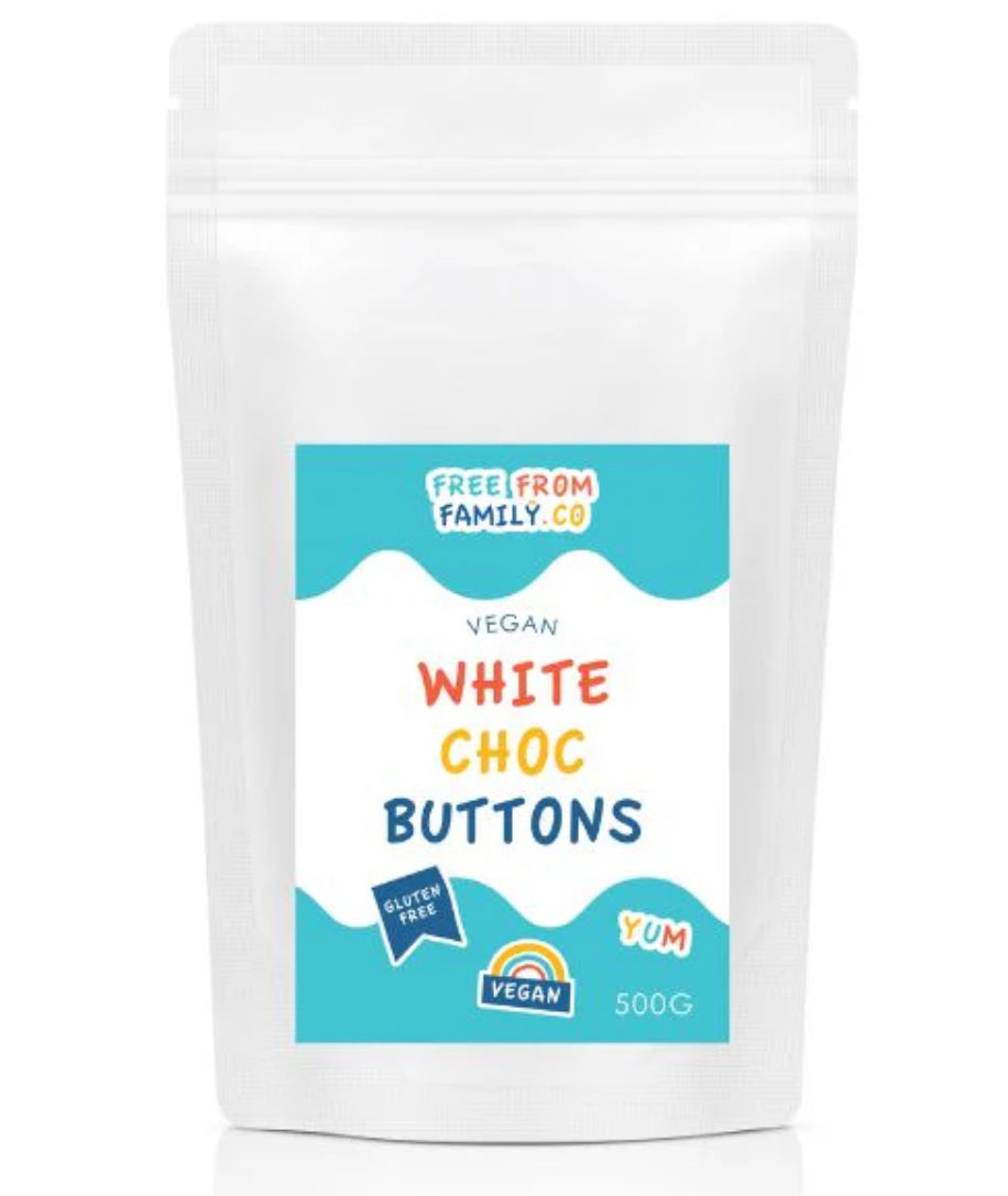 Boutons de chocolat blanc végétaliens sans gluten 500 g