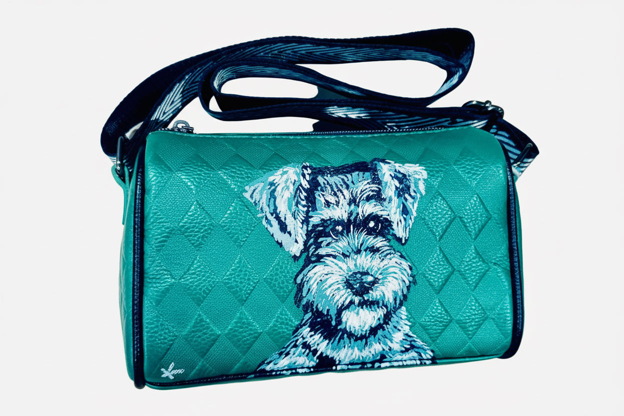 Hand painted Leather Handbag