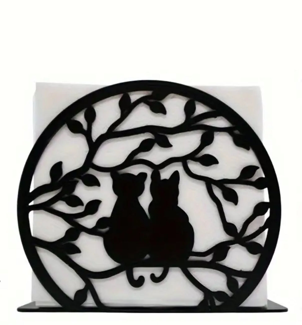 Pair of Cats Napkin Holder