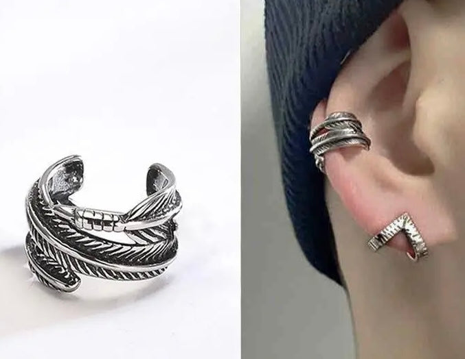 Boucles d'oreilles en plumes (courtes)