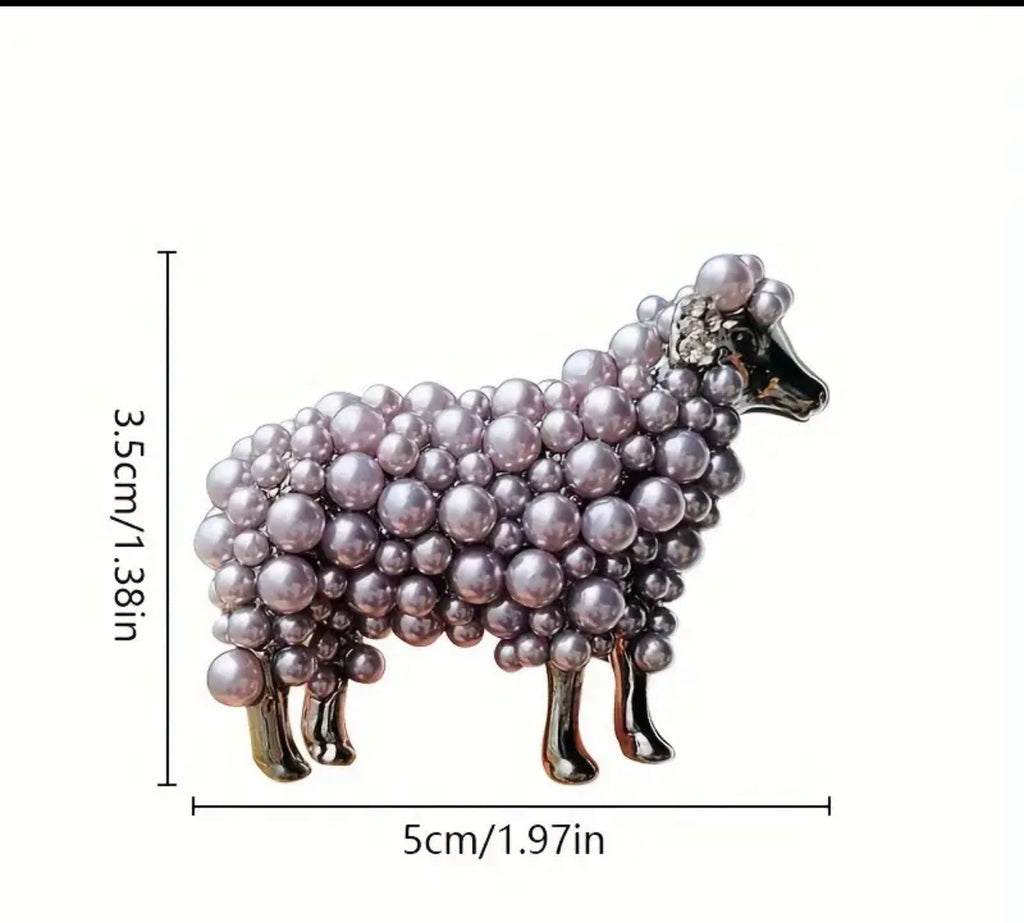 Broche en perles de mouton