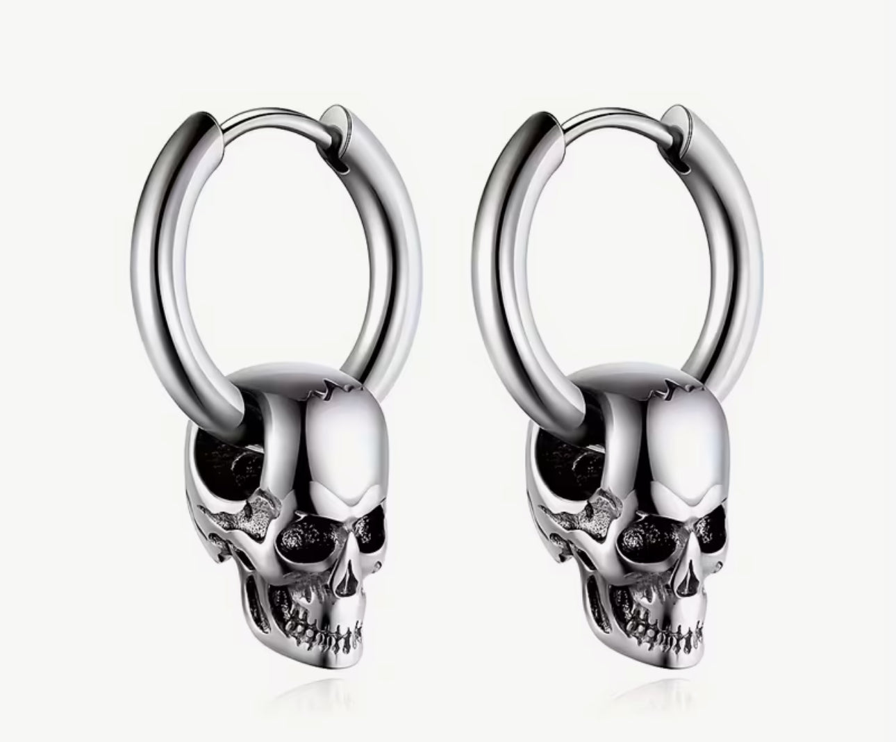 Skull Hoop Earrings